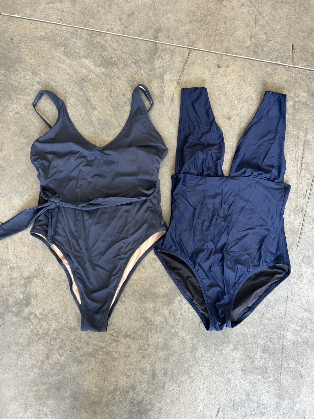 J. Crew and Shade & Shore Women's Navy One-Piece Swimsuits